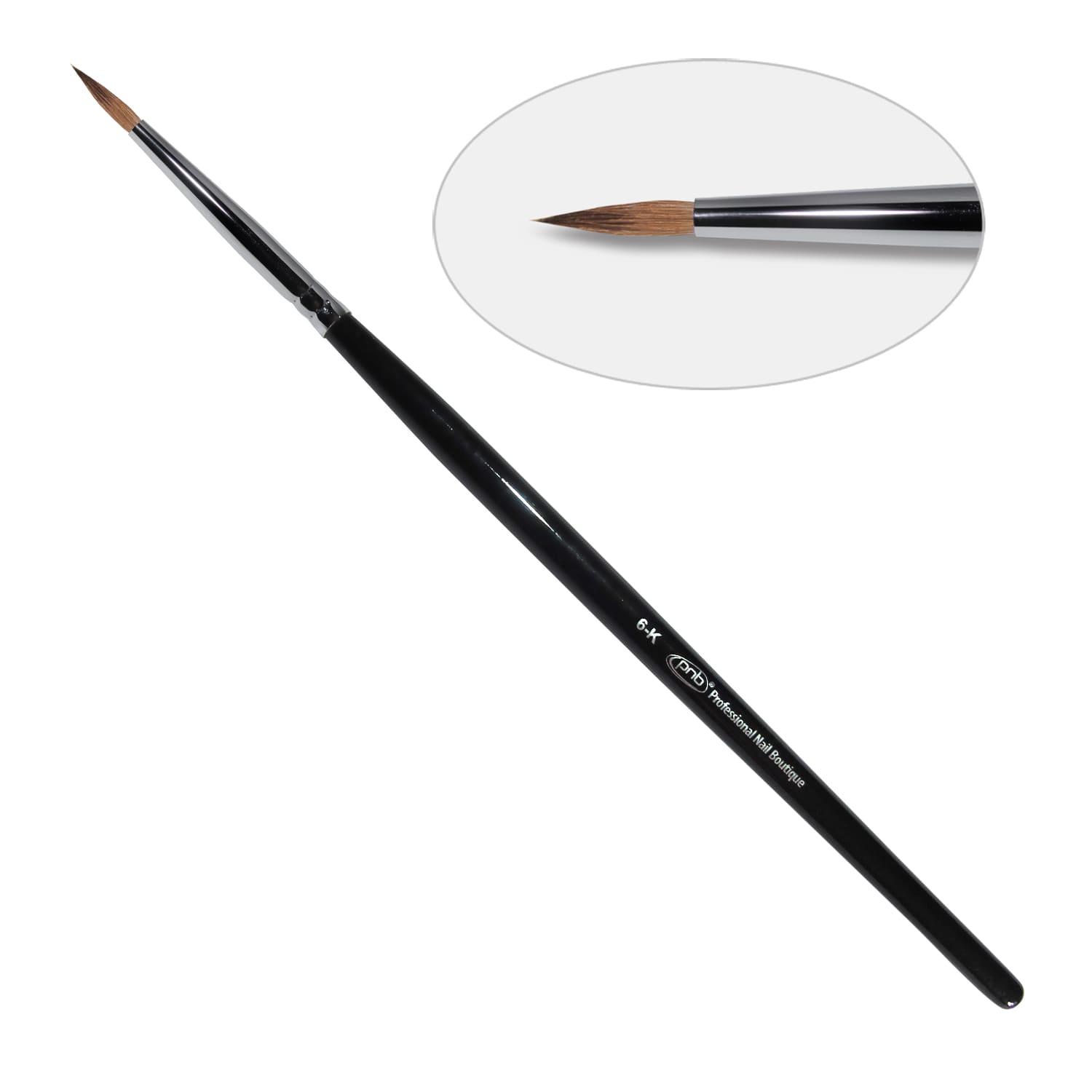 8D. Кисть для дизайна круглая 6-k PNB, колонок/Nail Art Brush round 6-k, kolinsky ()