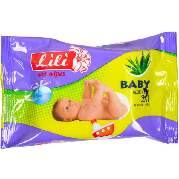 Салфетки влажные  «Lili» детские с экстрактом алоэ (20 шт.)  ()