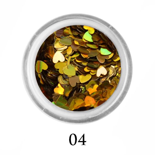 Блестки сердечки Adore 3 мм №04 ()