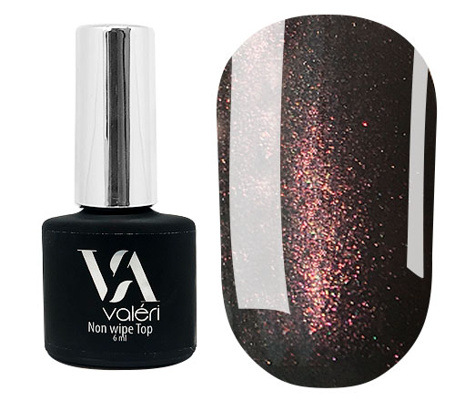 Топ с мелким шиммером для гель-лака без липкого слоя Valeri Top Shimmer 6 мл ()