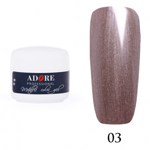 Гель-краска Adore Metallic color gel 5 г без липкого слоя №03 ()