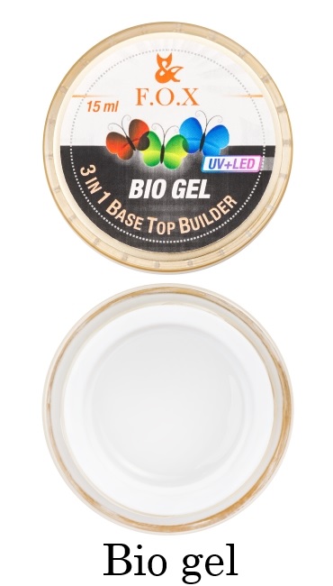 Прозрачный био-гель F.O.X Bio gel (3 in 1 Base/Top/Builder)  15 ml ()