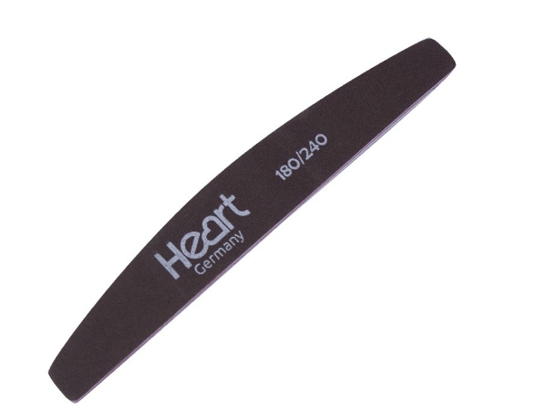 Пилка для ногтей Heart Half Brown 180/240 полукруг ()