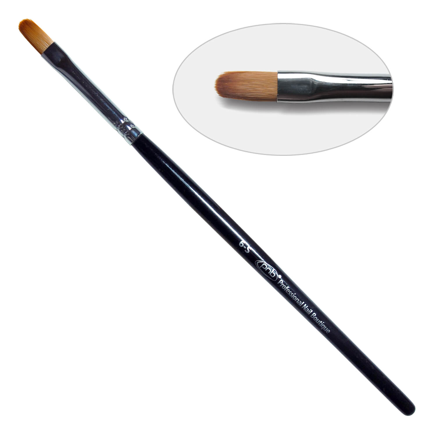 2G. Кисть для геля овальная 6-s PNB, нейлон/Gel Brush oval 6-s, nylon