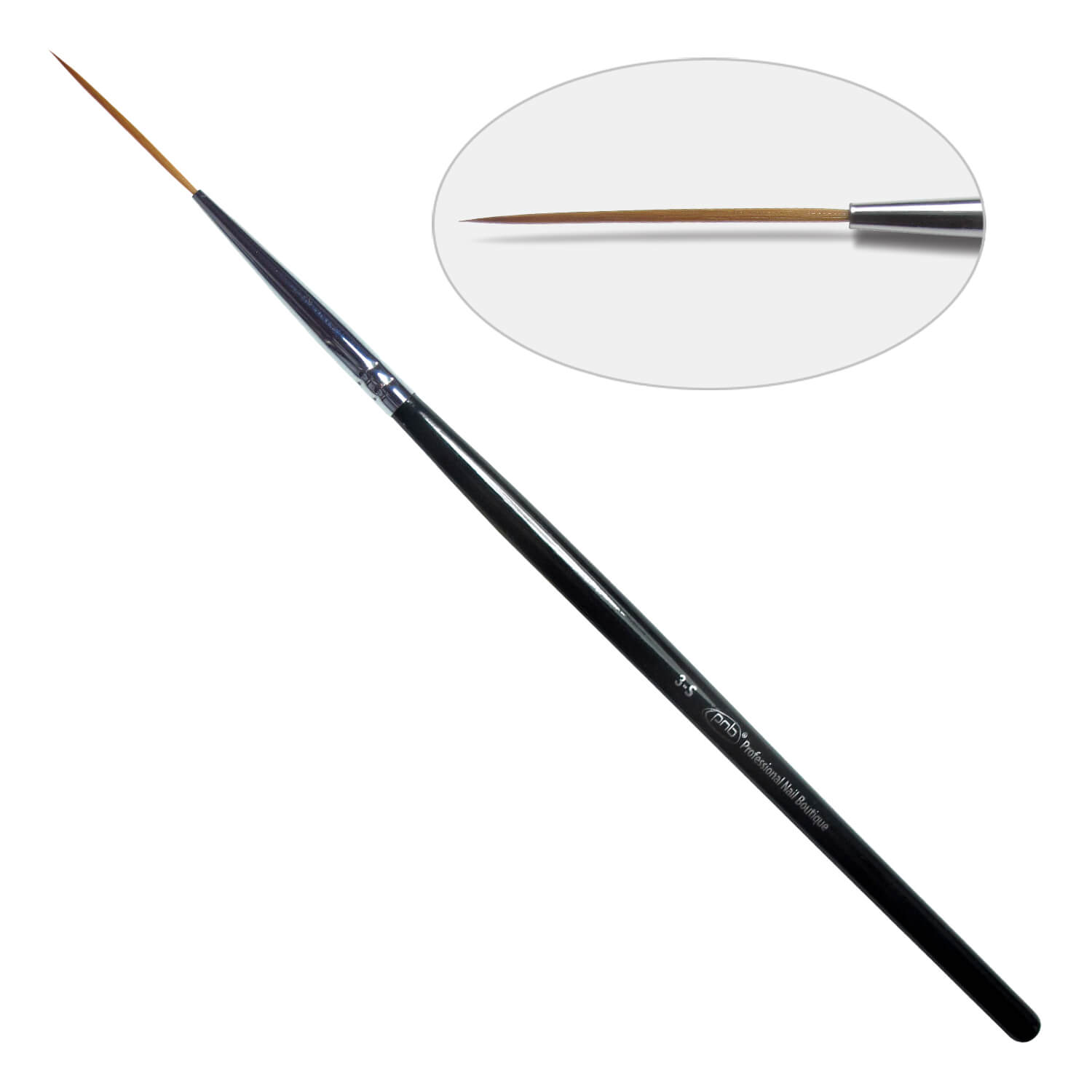 2D. Кисть для дизайна круглая 000-s PNB, нейлон/Nail Art Brush round 000-s, nylon ()