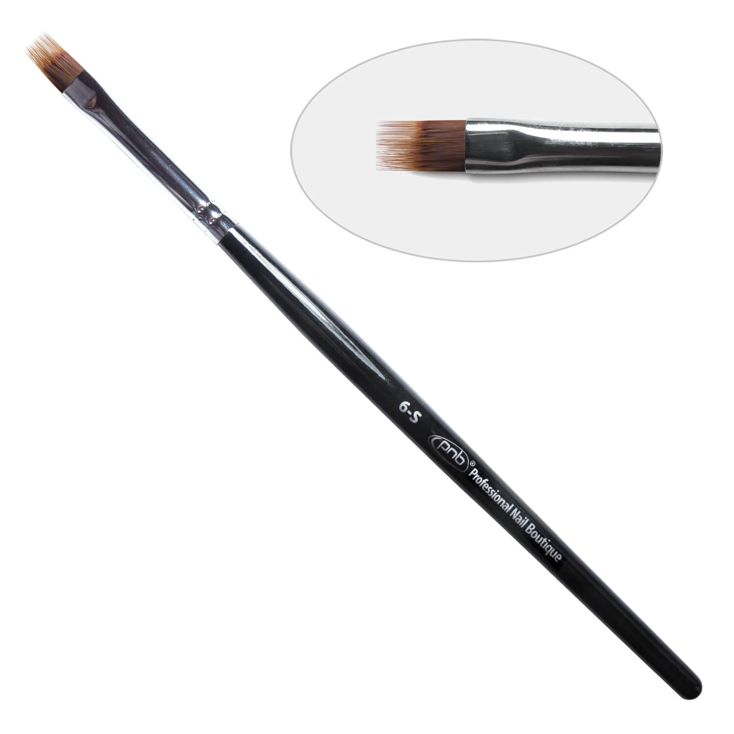 6D. Кисть для дизайна омбре 6-s PNB, нейлон/Nail Art Brush fork 6-s, nylon ()