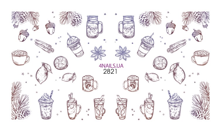 Зимний слайдер для дизайна ногтей 4nails 2821 ()