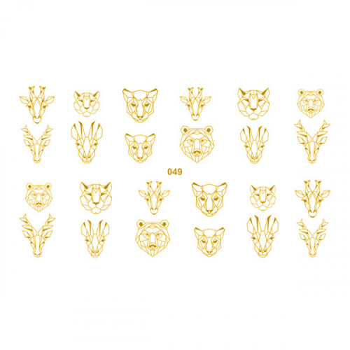 Трафарет-слайдер NailCrust Adore 049 (gold) ()