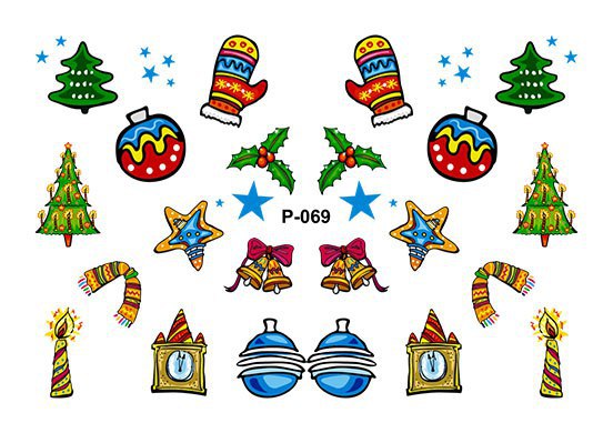 Слайдер дизайн для ногтей рельефный P-069 ()