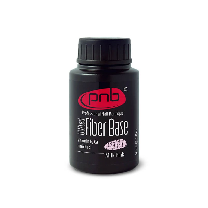 База с нейлоновыми волокнами Fiber Base PNB, молочно розовая, milk pink, 30 мл ()