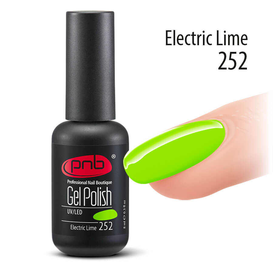 Гель-лак PNB Electric Lime 252, 8 мл ()